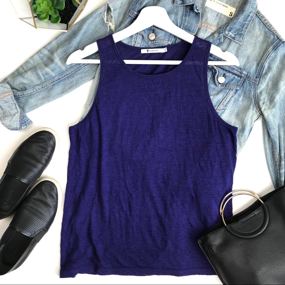 Alexander Wang Purple Sleeveless Knit Top